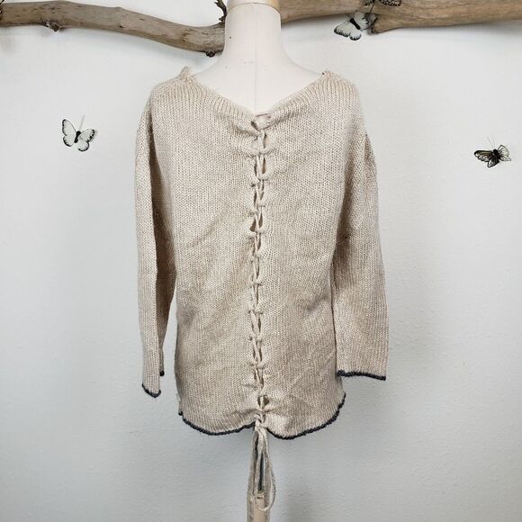 Tommy girl lightweight lace up back sweater tunic - Picture 5 of 6